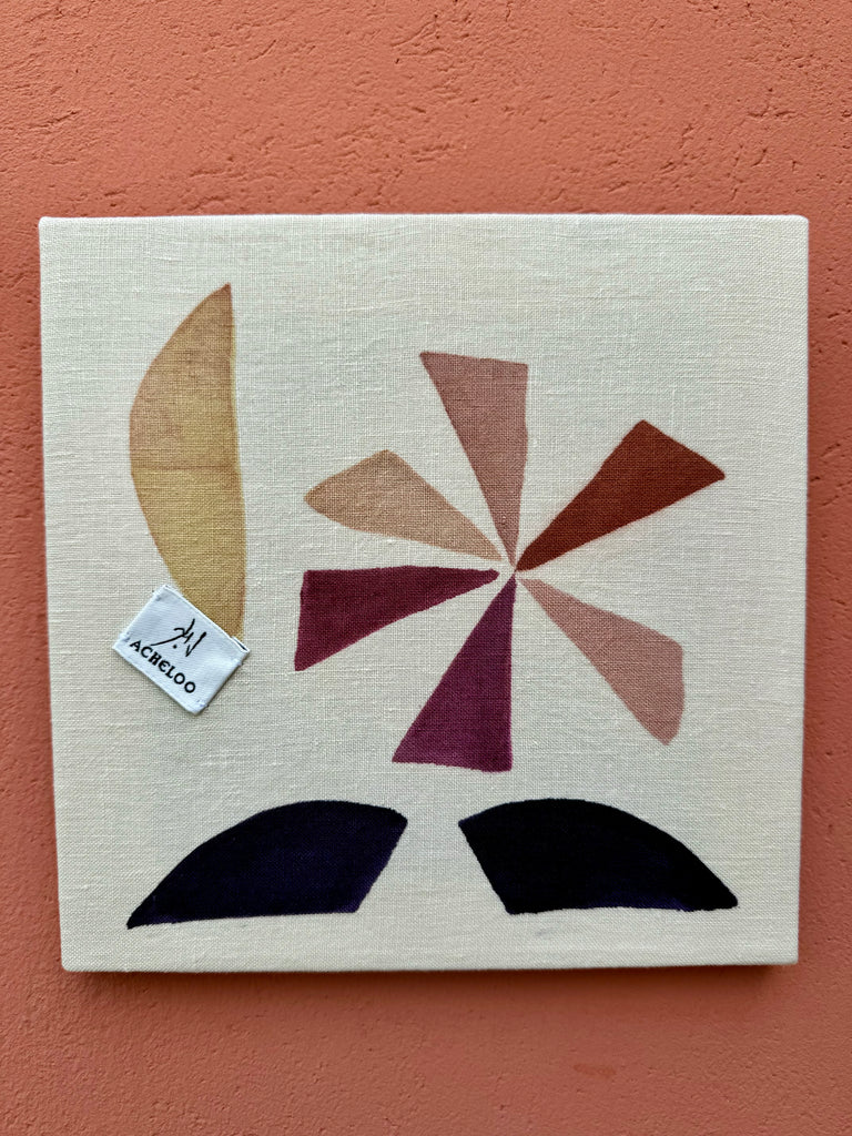 quadro RIFLESSI della collezione lunare in lino